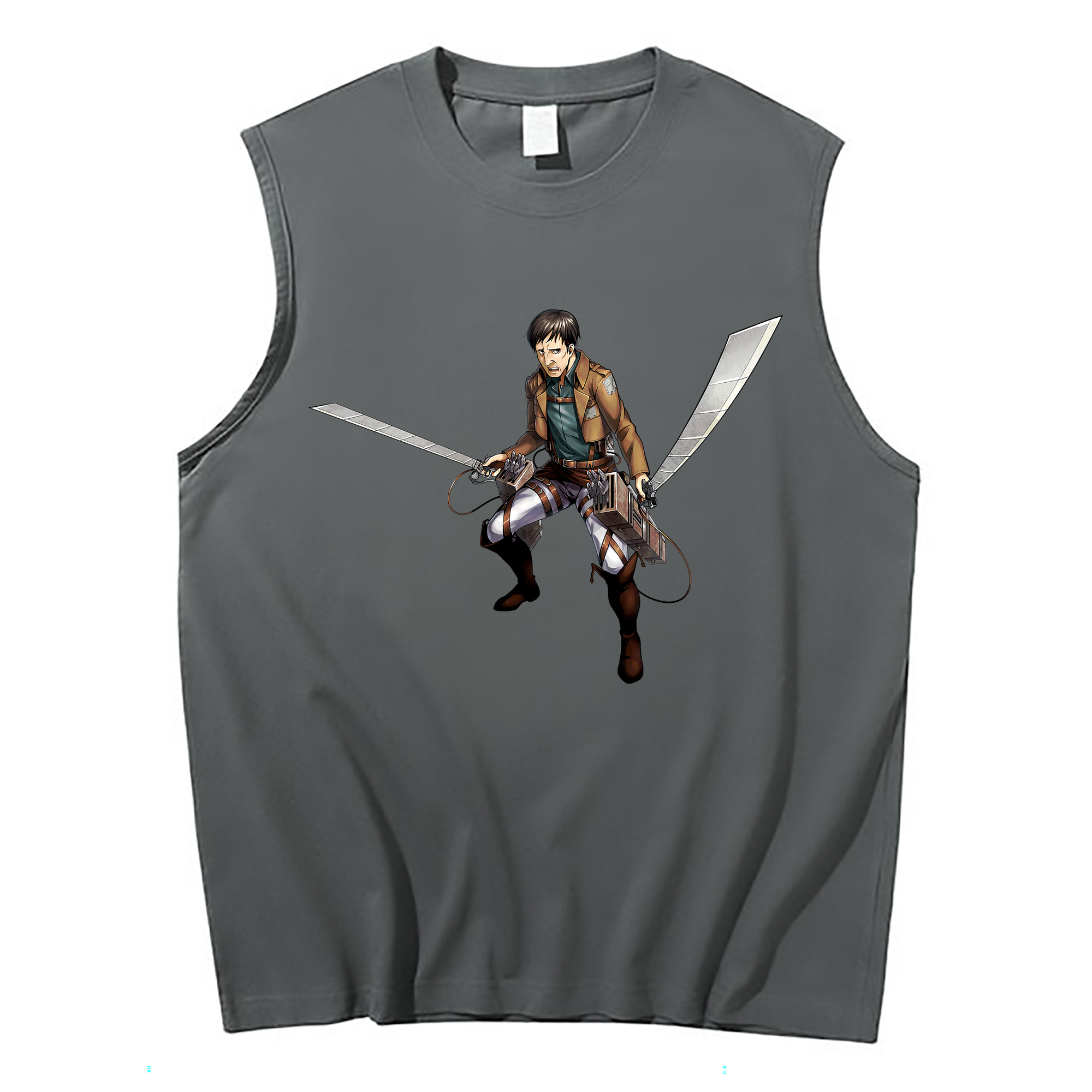 （画像用） 進撃の巨人 Attack on Titan コットン100％タンクトップ（フロントプリント）